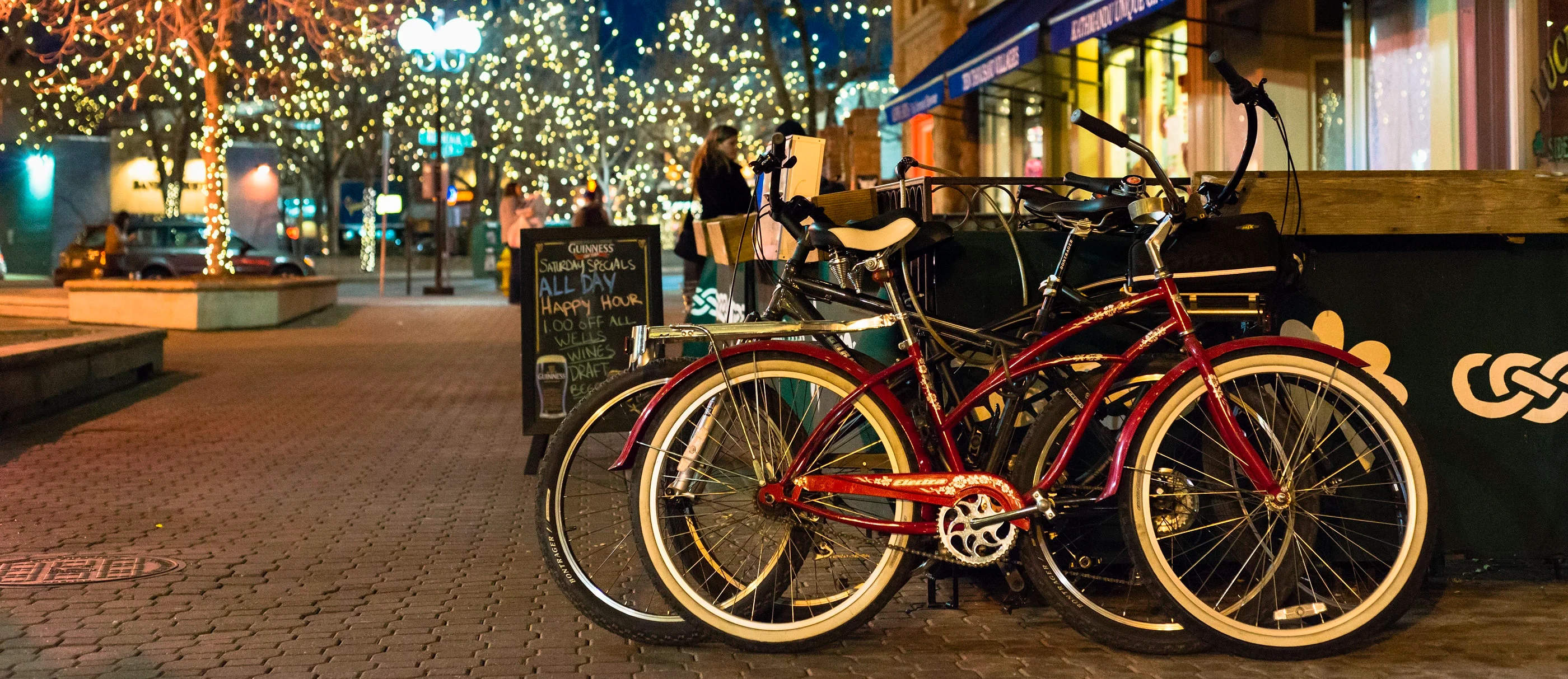 Sharon Cook bycycle in old town fort collins